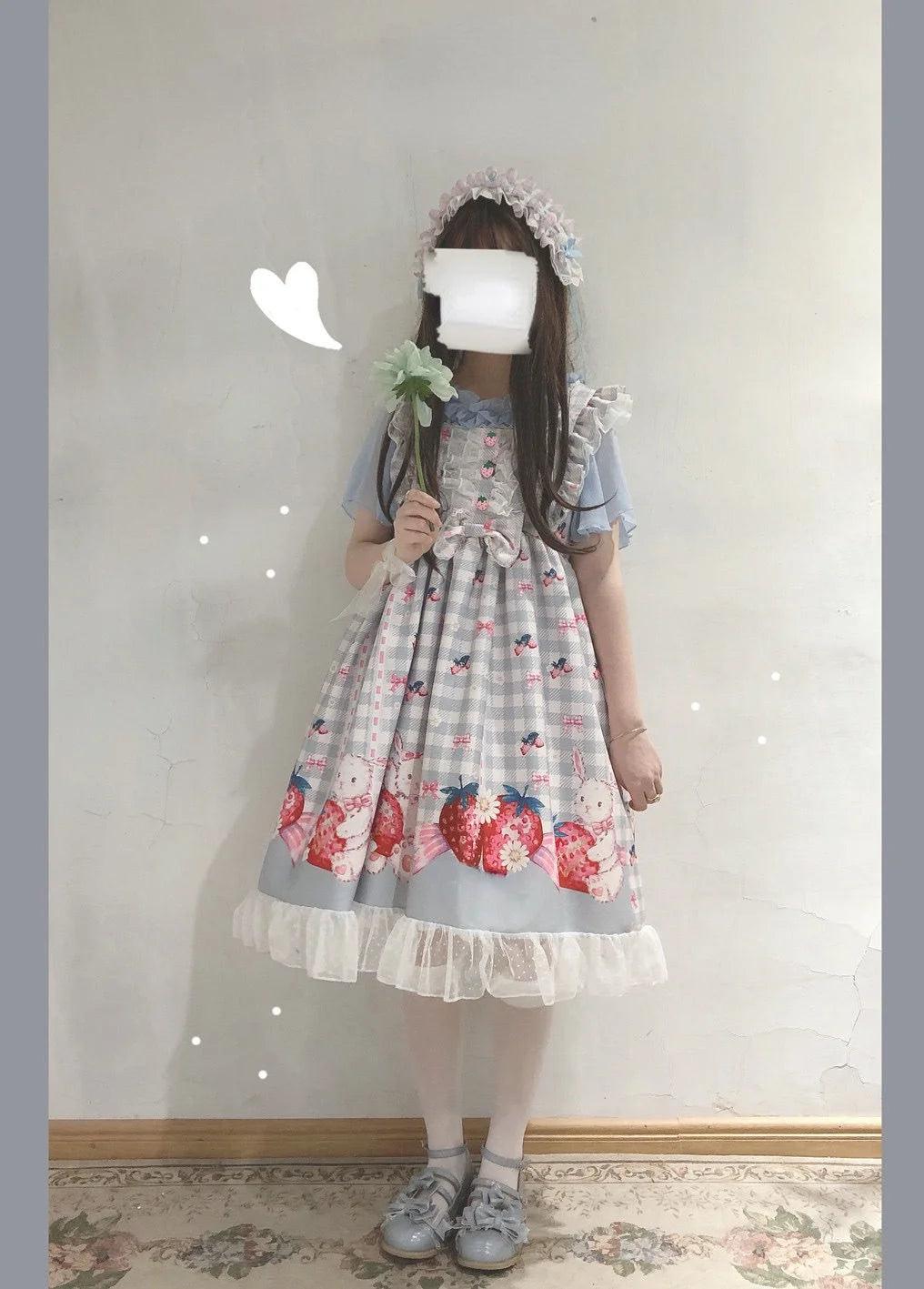 Japanese Lolita Strawberry Dress - Anilovers