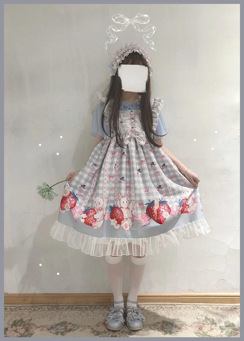 Japanese Lolita Strawberry Dress - Anilovers