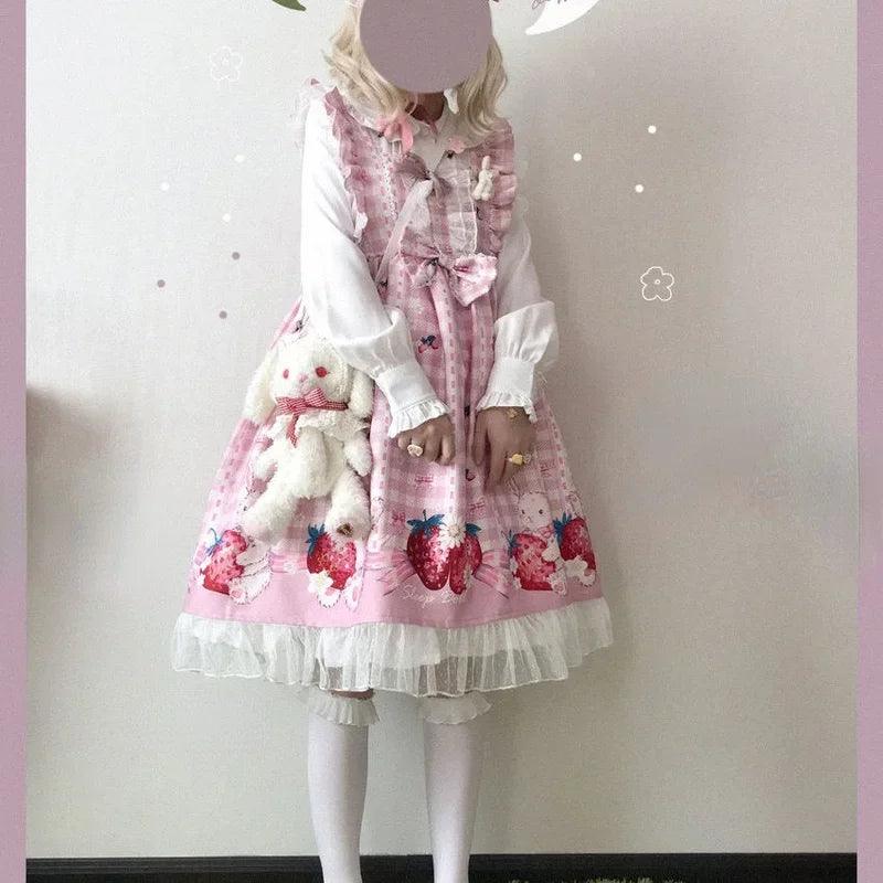 Japanese Lolita Strawberry Dress - Anilovers