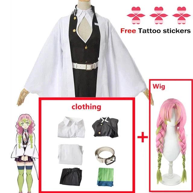 Demon Slayer Kanroji Mitsuri Cosplay Full Set - Anilovers