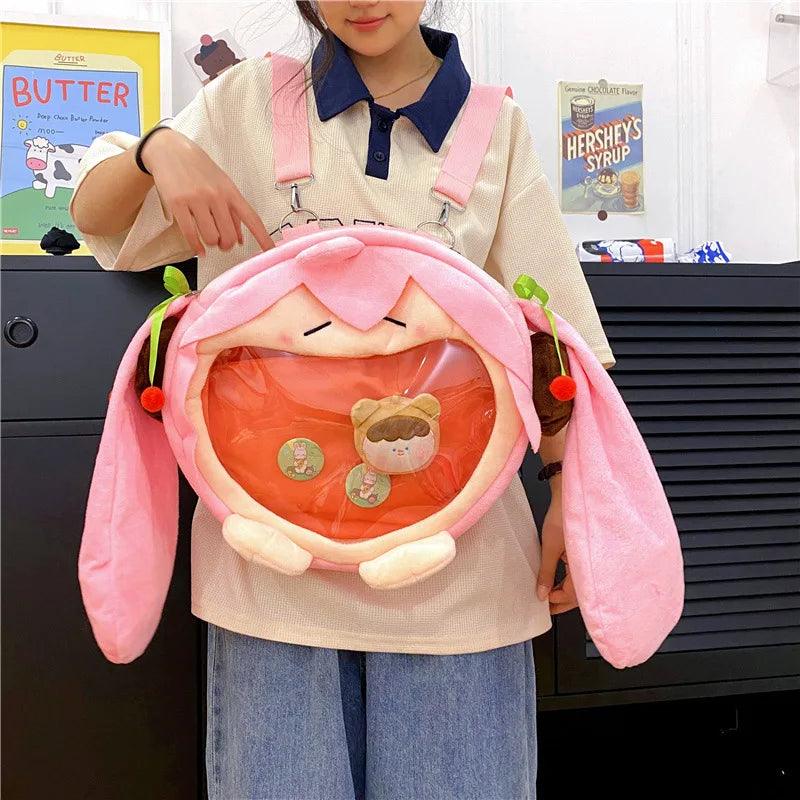 Hatsune Miku Backpack Plush Big Mouth Shoulder Bag - Anilovers