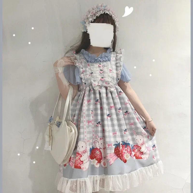 Japanese Lolita Strawberry Dress - Anilovers