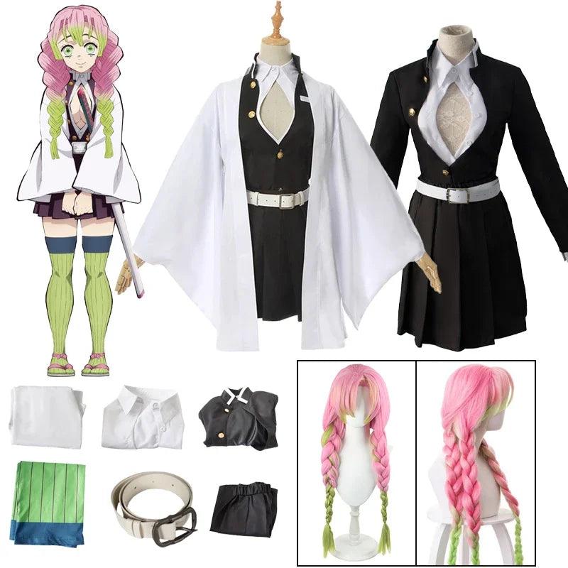 Demon Slayer Kanroji Mitsuri Cosplay Full Set - Anilovers